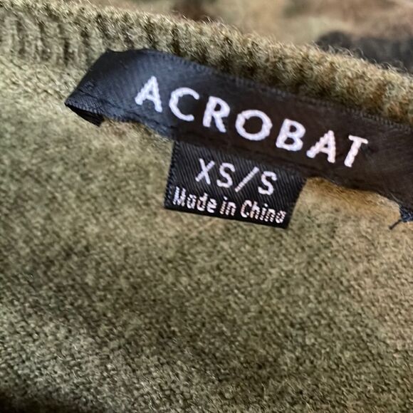 Acrobat Camouflage Wool/Cashmere Pullover Sweater High/Low S/XS - Picture 5 of 6